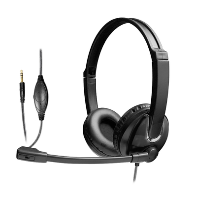 Business USB Plug Noise Cancelling Headphones Wired Gaming Headset