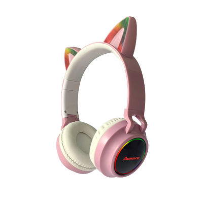 Latarka Słodkie kocie uszy Bezprzewodowe słuchawki Bluetooth Kid Girls Zestaw słuchawkowy stereo z mikrofonem